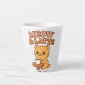 かわいい猫ラテマグカップ、小さなコーヒーカップ カフェラテマグ (正面)