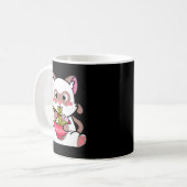 かわいい猫ラーメンねこ10代の若者 コーヒーマグカップ (正面左)
