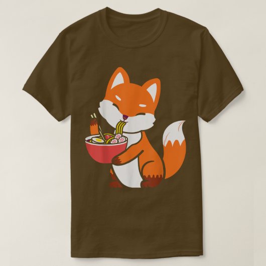 かわいい猫ラーメンの可愛いおもしろいG日本のを持つ Tシャツ (デザイン正面)