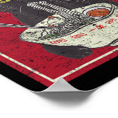 かわいい猫ラーメン日本の食べおもしろい物アニメT ポスター (角)