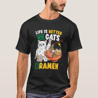 かわいい猫ラーメン Tシャツ