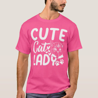 かわいい猫レディかわいい猫好き猫オーナーかわいい猫 Tシャツ