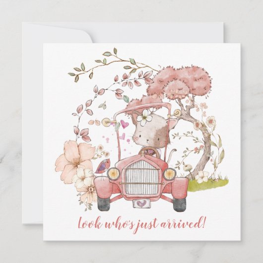 かわいい猫ヴィンテージカーガール誕生のお知らせ (正面)