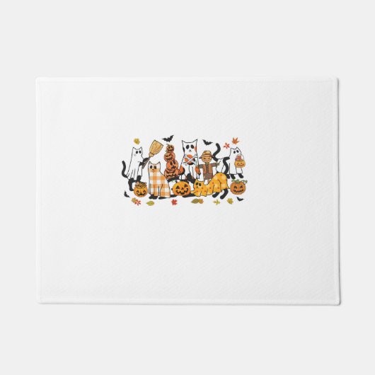 かわいい猫ヴィンテージハロウィン ドアマット (正面)