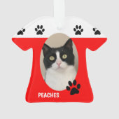 かわいい猫写真クリスマスの飾り オーナメント (裏面)