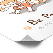 かわいい猫前向きプリンのユーモアのポスター ポスター (角)