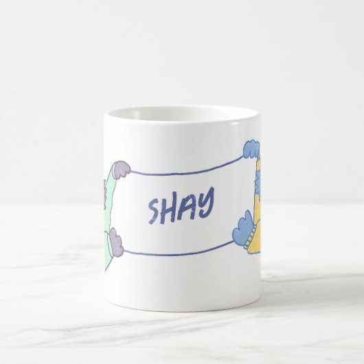 かわいい猫名前をカスタムするコーヒーマグ コーヒーマグカップ (中央)