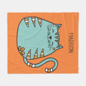 かわいい猫名前をカスタムする&カラーフリースブランケット フリースブランケット (正面(横))