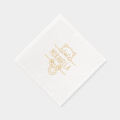 かわいい猫名前をカスタムする 箔ナプキン (右)