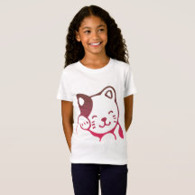 かわいい猫女子Tシャツ