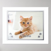 かわいい猫好きのためのオリジナルペットフォト 箔ポスター (正面)
