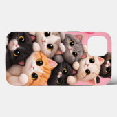 かわいい猫好きのためのピンクスマホケース Case-Mate iPhoneケース (裏面 (横))