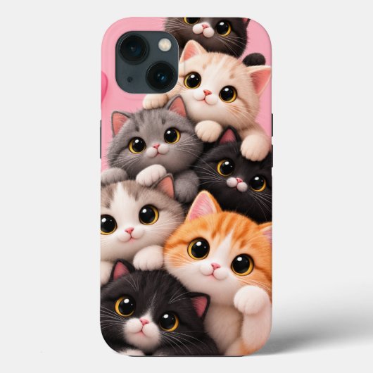 かわいい猫好きのためのピンクスマホケース Case-Mate iPhoneケース (裏面)