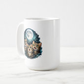 かわいい猫好きのための天体のコーヒーカップ コーヒーマグカップ (正面左)