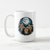 かわいい猫好きのための天体のコーヒーカップ コーヒーマグカップ (左)