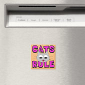 かわいい猫好きのためのCATS RULE マグネット (インサイチュ (食洗機))