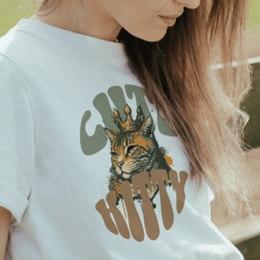 かわいい猫好きの女王 トライブレンドＴシャツ