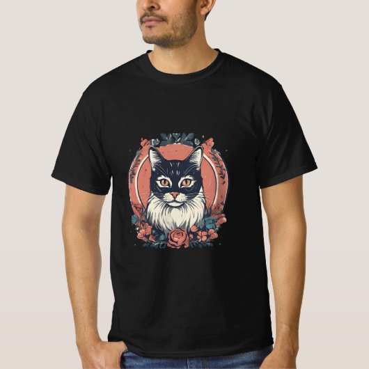 かわいい猫好きアートデザイン買今 Tシャツ (正面)