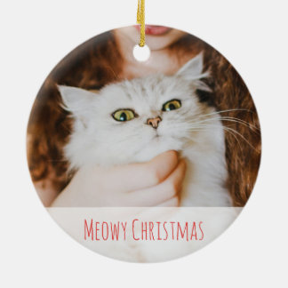 かわいい猫好きウィンタームワイクリスマス セラミックオーナメント