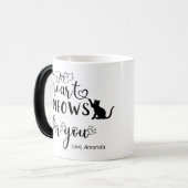 かわいい猫好きギフトパーソナライズされた モーフィングマグカップ (正面左)