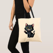 かわいい猫好きギフト かわいい子猫 ママ トートバッグ (正面(商品))
