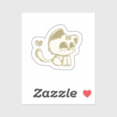 かわいい猫好きギフト｜キュートなちび猫と❤️ シール (シート)