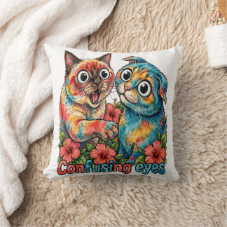 かわいい猫好きシャム猫とシャルトルリュのチャーム クッション