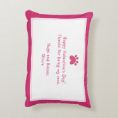 かわいい猫好きズバレンタインデーピンク アクセントクッション (裏面(縦))