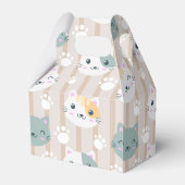 かわいい猫好きタイルパーティー フェイバーボックス (裏面サイド)