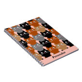 かわいい猫好きネコ猫がパーソナライズ ノートブック (右側)