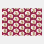 かわいい猫好きパーソナライズされたの写真パターン ラッピングペーパーシート (正面2)