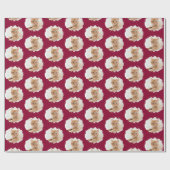 かわいい猫好きパーソナライズされたの写真パターン ラッピングペーパー (フラット)