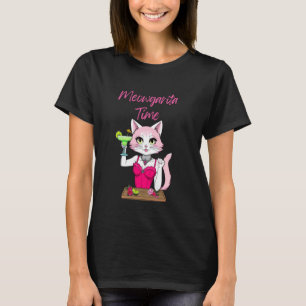 かわいい猫好きパーティー ミャウガリタクラブの夜遊び Tシャツ