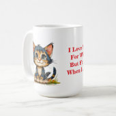 🐱 かわいい猫好きホームスタイルコーヒー 💚 コーヒーマグカップ (正面左)