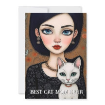 かわいい猫好きママ
