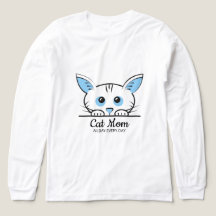 かわいい猫好きママTシャツ