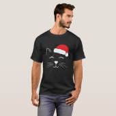 かわいい猫好きムオウィカトマスクリスマスホリデーキッテンサ Tシャツ (正面フル)