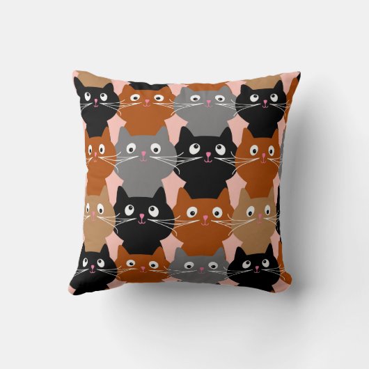 かわいい猫好き猫たち クッション (裏面)