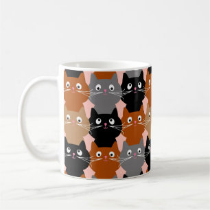 かわいい猫好き猫ネコ柄 コーヒーマグカップ