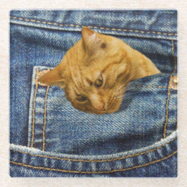 かわいい猫好き記念ギフト ガラスコースター