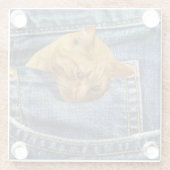 かわいい猫好き記念ギフト ガラスコースター (裏面)