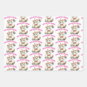 かわいい猫好き誕生祝いプレゼント ラッピングペーパーシート (正面3)