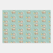 かわいい猫好き誕生祝いプレゼント ラッピングペーパーシート (正面)