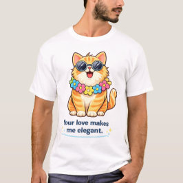 かわいい猫好き面白いロマンチック猫 Tシャツ