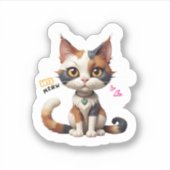 かわいい猫好き シール (正面)