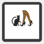 かわいい猫好き&ペットの親 スクエアシール (正面)