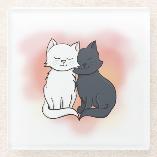 かわいい猫好き|過去記事 ガラスコースター (正面)