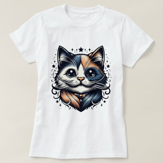 かわいい猫好き Tシャツ (デザイン正面)