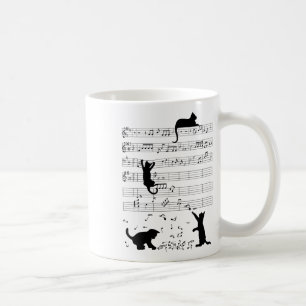 かわいい猫子猫遊の音符クレフ、 音符記号ミュージシャンAr コーヒーマグカップ