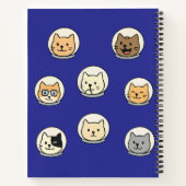 かわいい猫宇宙飛行士パーソナライズされた学校のノート ノートブック (裏面)